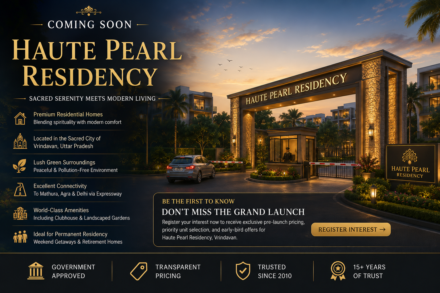 Luxury apartments in Vrindavan by Haute Pearl Residency